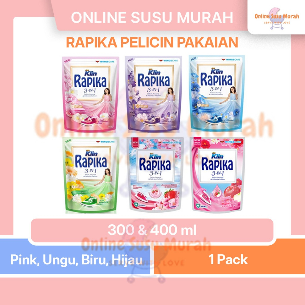 RAPIKA PELICIN DAN PEWANGI PAKAIAN 300 ML ALL VARIAN PRLA