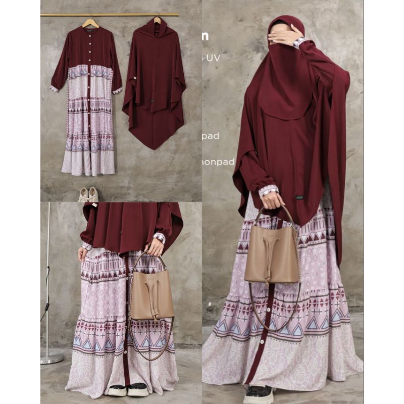 AFNI SET | ELMIRA ANTI UV | GAMIS SYAR'I PREMIUM | GAMIS PEKANBARU | MUMTAZ HIJAB