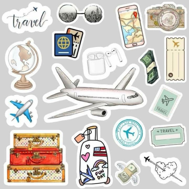 

Sticker Travelling Plane Fun Day Anti air ± 18 Pics All In