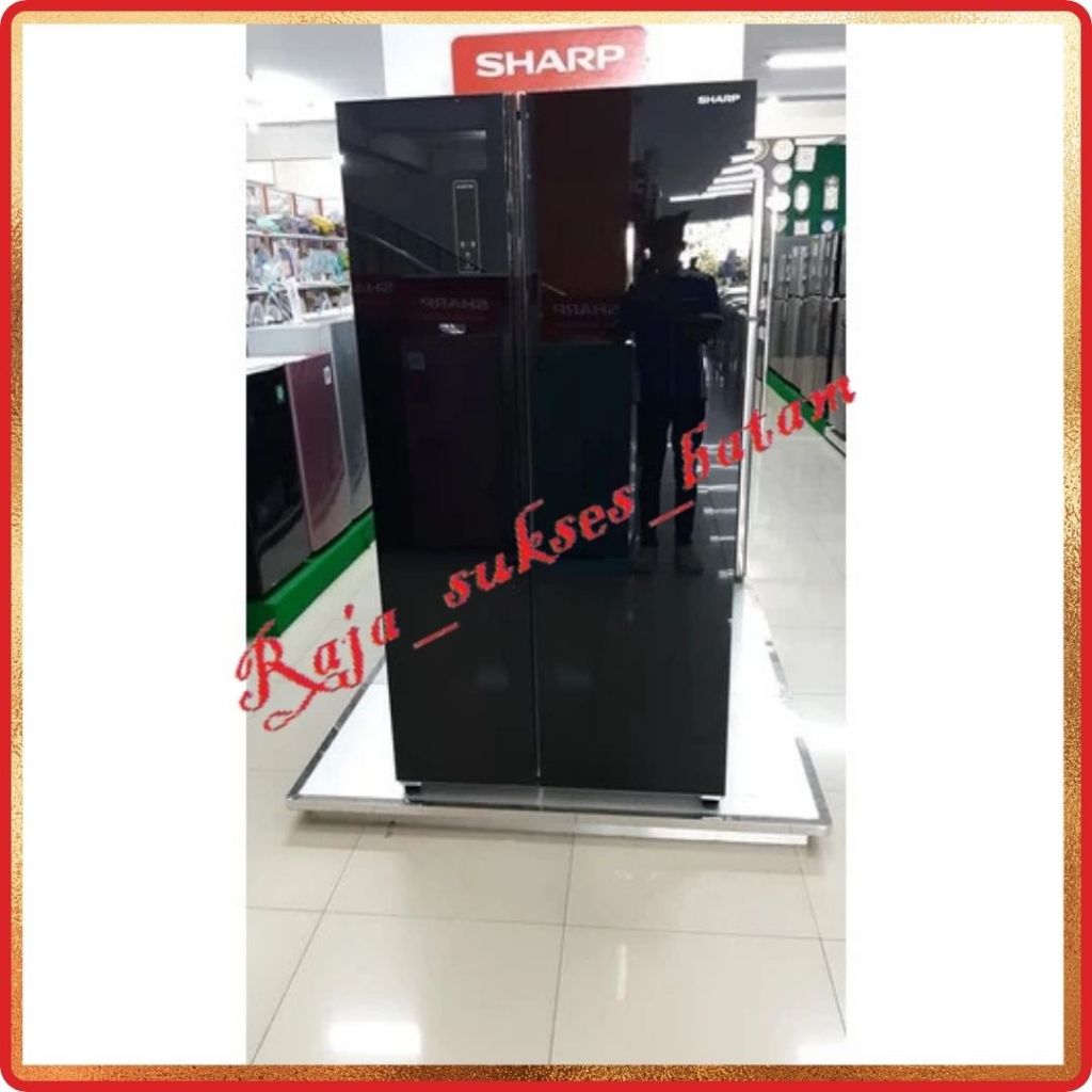 SHARP SJ-IS61G-BK Kulkas 2 Pintu Side by Side Inverter 525 L BATAM