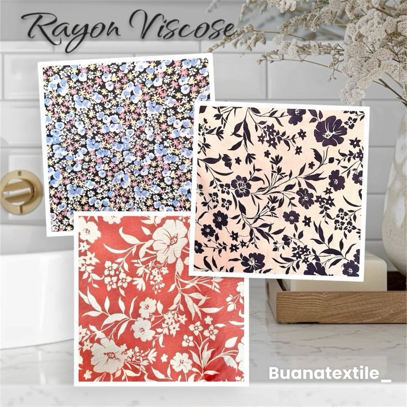 KAIN KATUN RAYON VISCOSE PREMIUM | KAIN KATUN RAYON MOTIF PREMIUM | KATUN RAYON MOTIF CANTIK | KATUN