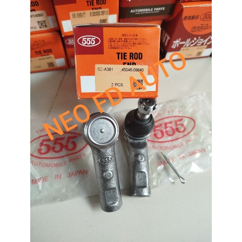 Tie Rod End Innova Rebond Fortuner VRZ TRD Hilux DC 2016 Merek 555 Japan Original harga 1pc/satuan