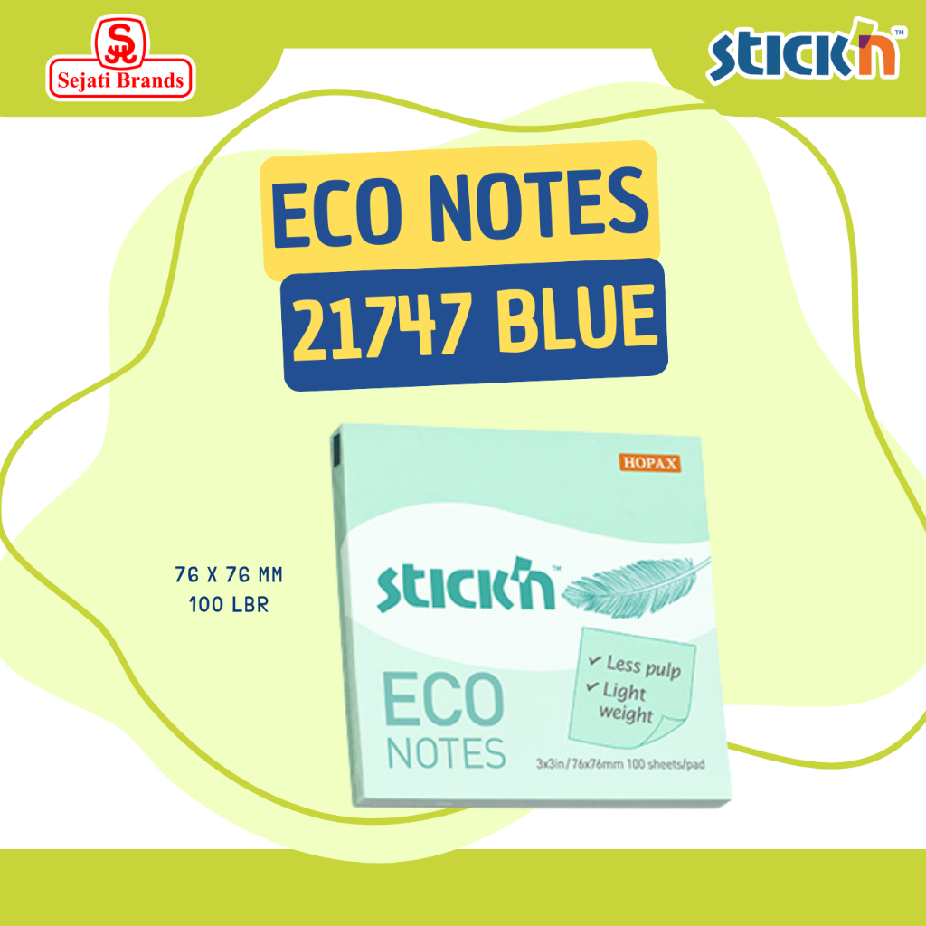 

Stick'n Eco Note 21747 Blue (3x3) / Memo Sticky Note