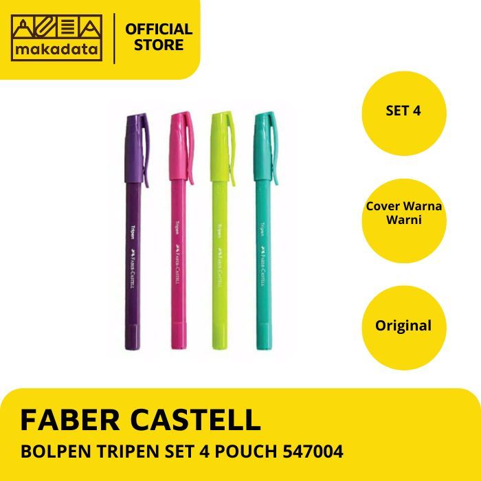 

BALLPOINT / BOLPEN / PULPEN FABER CASTELL TRIPEN SET 4 547004 (1 SET) MURAH