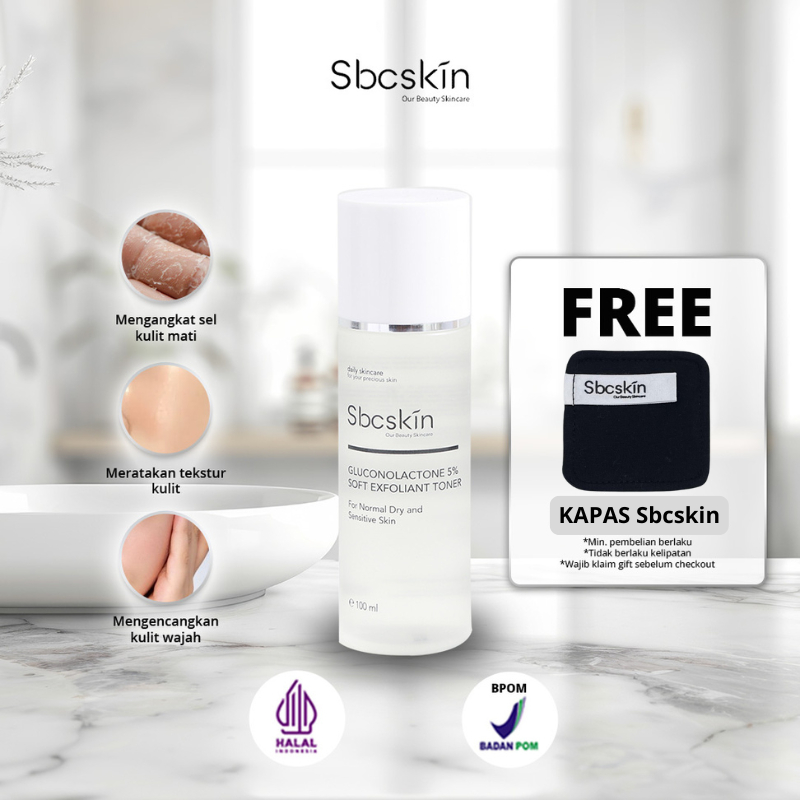 [BPOM] Gluconolactone 5% Soft Exfoliant Toner 100 ml|Meratakan Warna Kulit|Mengangkat Sel Kulit Mati