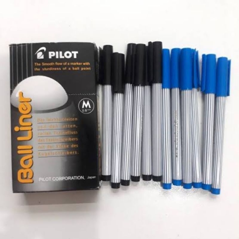 

bolpen pen pilot balliner warna biru & hitam (per pcs)