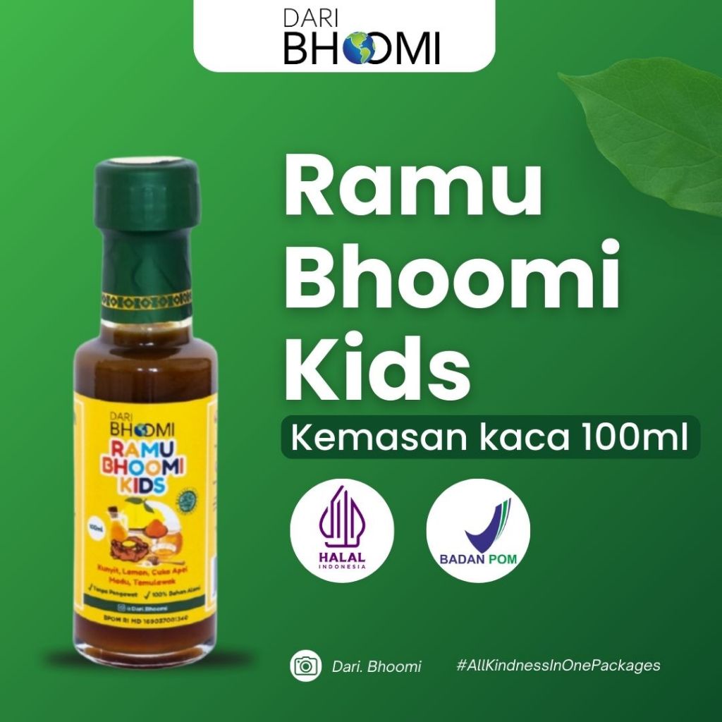

Dari Bhoomi RAMU BHOOMI KIDS 100ML kaca