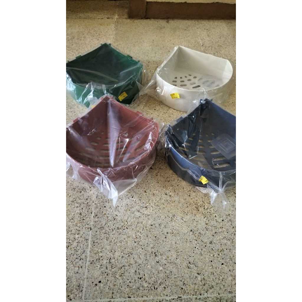 Rak kamar Mandi Sudut Tempel Plastik Tempat Penyimpanan Sabun Rak Sudut