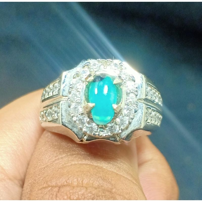 batu cincin bacan doko asli natural top quality (plong kristal)