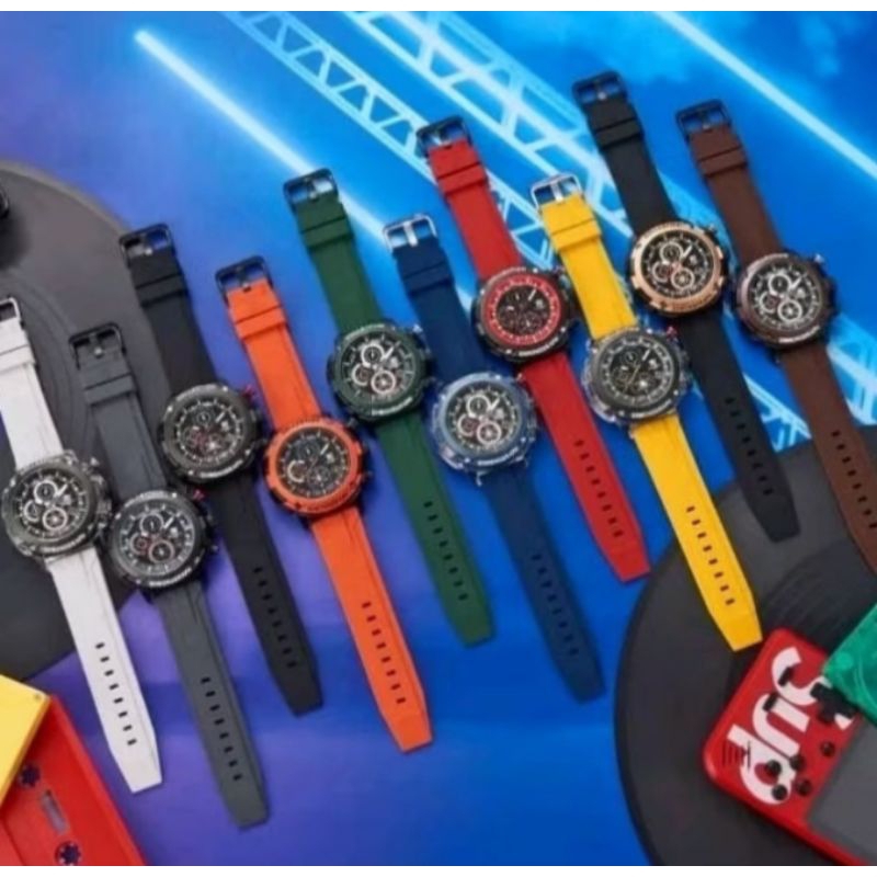 jam tangan T5 H4015G original warna kuning hijau putih abuabu