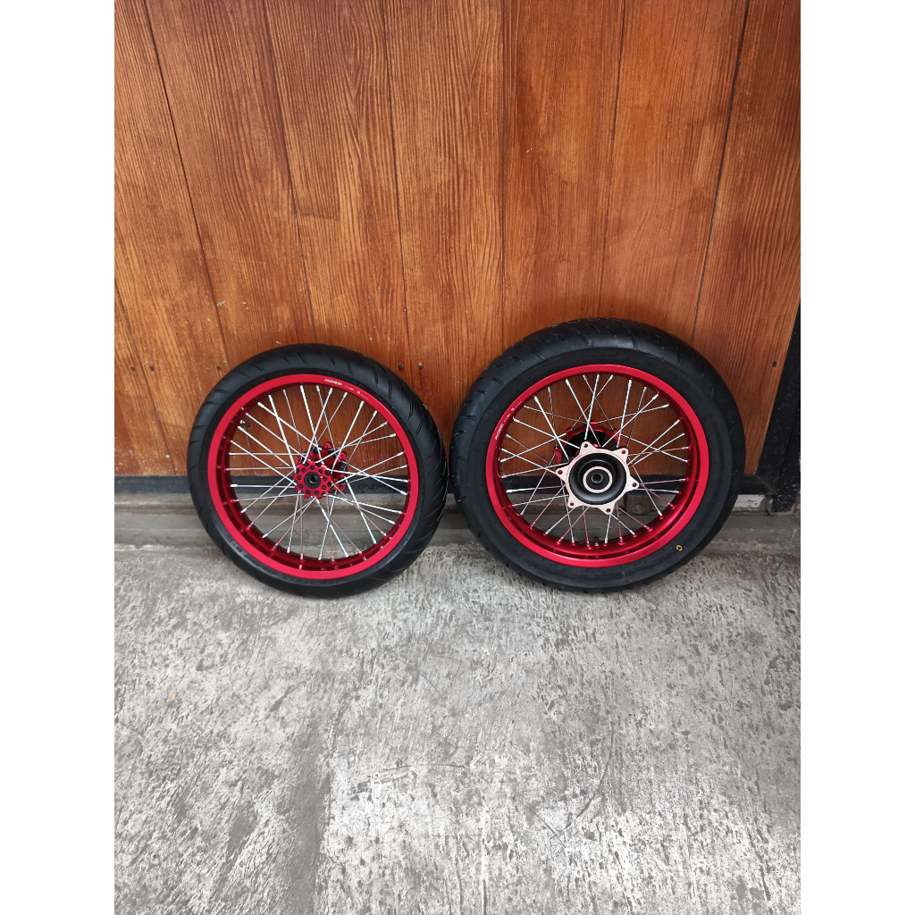 Roda CRF Supermoto Ring 17 Banset SUMO CRF 150 L Ban Dunlop Baru