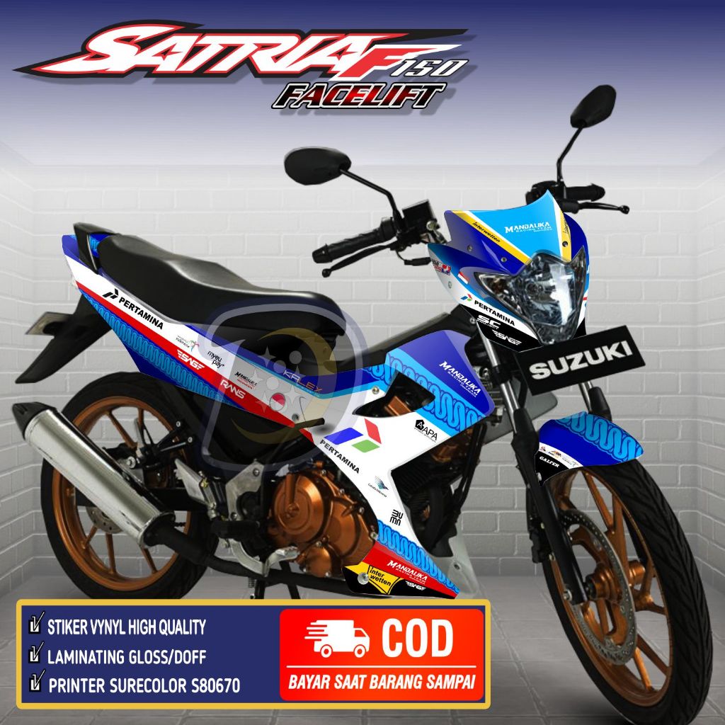 Stiker Satria Fu Facelift 2014 Decal Satria Fu Facelift Stiker Satria Fu 150 facelift Mandalika
