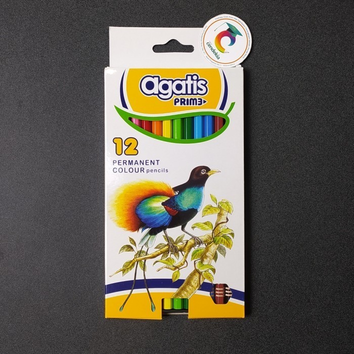 

Pensil warna AGATIS PRIME 12 warna panjang Penrmanent colour pencils