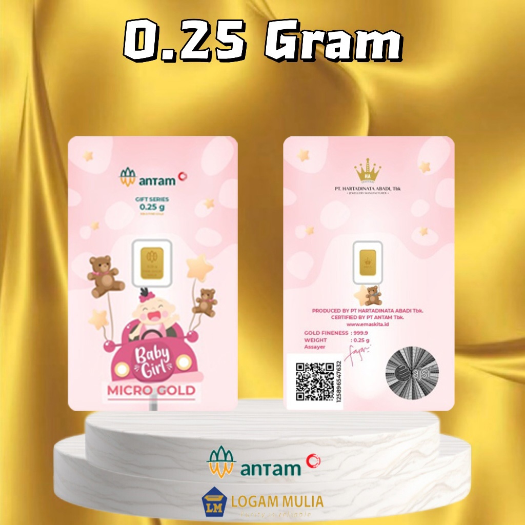 （Dalam stok）Emas 0.25 Gram Certicard Antam Bumn Terbaru Emas Antam 0.25 Gram Logam Mulia Antam Gold 