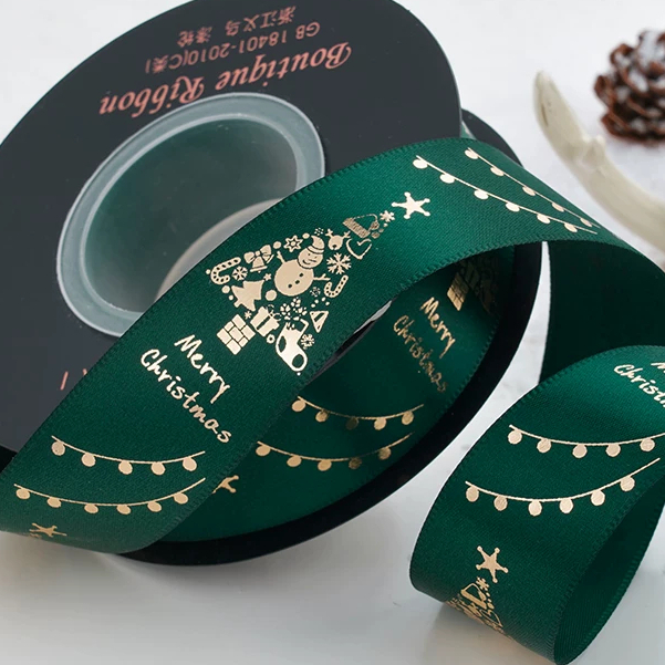 

(5meter) Pita Natal satin bahan premium lebar 2,5cm / Pita Natal Christmas/ Pita kue Natal