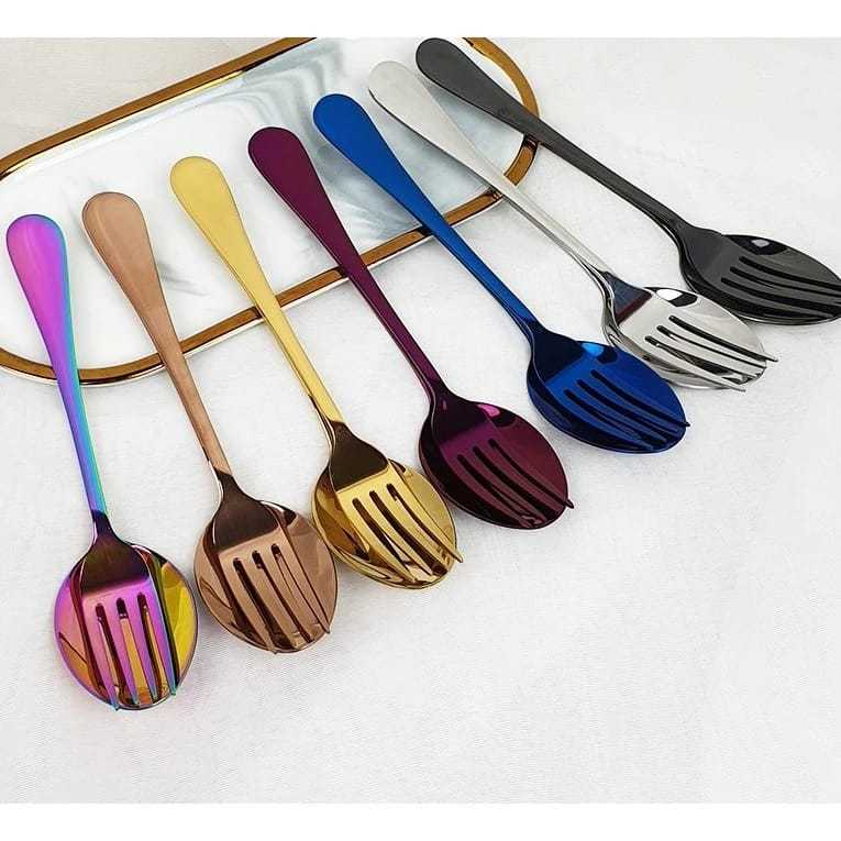 [BISA CUSTOM] Sendok Garpu Makan Stainless Steel Bisa Custom Ukir Nama/Logo | Sendok Makan Tebal Cus