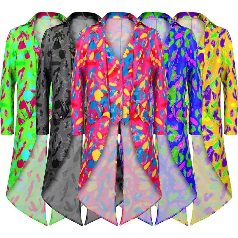 Performance costume, men's coat, medieval tailcoat, Halloween costume