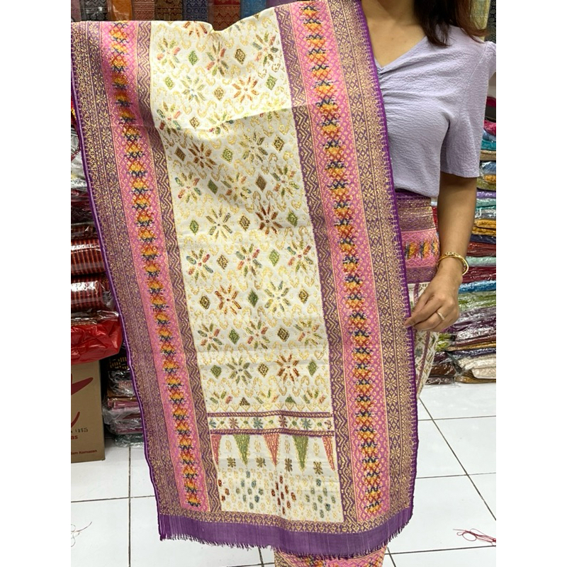 SONGKET PALEMBANG TENUN TANGAN SONGKET MULTICOLOR PALEMBANG