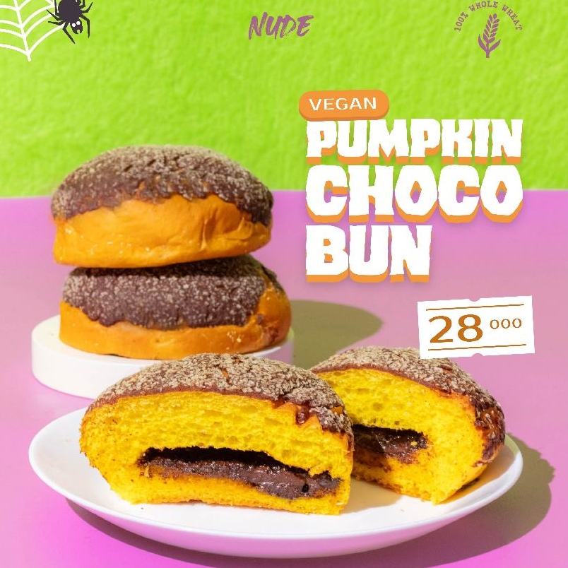 

Vegan & Low Cal Pumpkin Choco Bun
