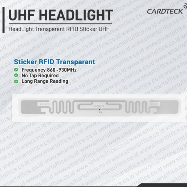 Uhf Sticker Headlight Transparant Electrostatic Rfid Sticker Label Uhf Dapatkan Segera