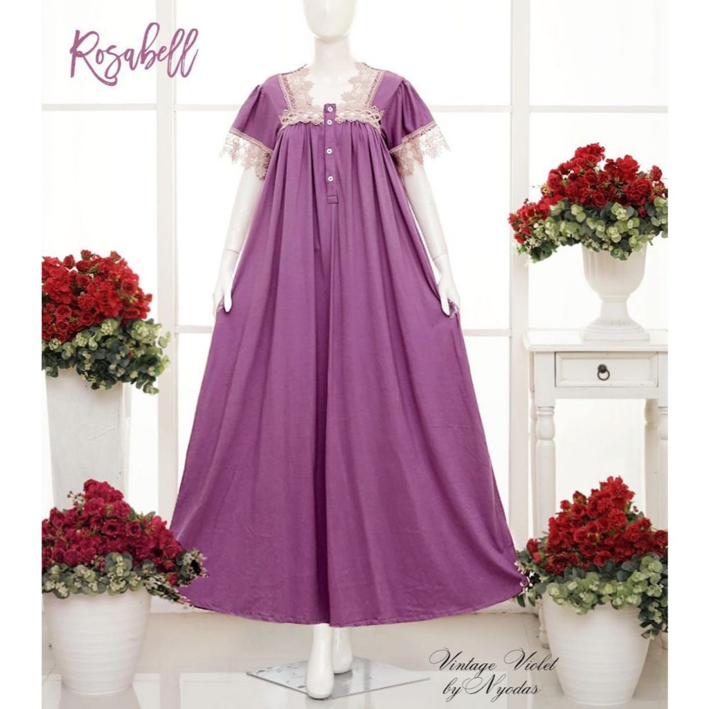 Miss Isyana HD04 Daster Cotton Combed 30S Daster Cantik Daster Busui Daster Panjang Premium Daster W