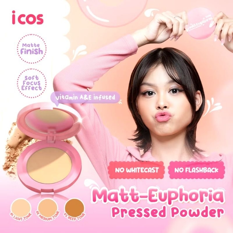 Icos Matte - Euphoria Pressed Powder ( Icos Bedak Padat )