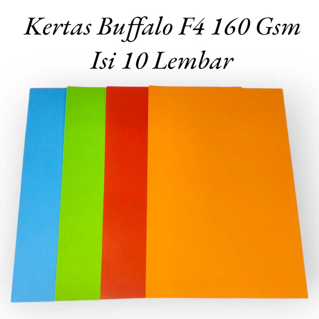 

SIDU KERTAS BUFFALO UKURAN F4 160 GSM ISI 10 LEMBAR / KERTAS COVER JILID