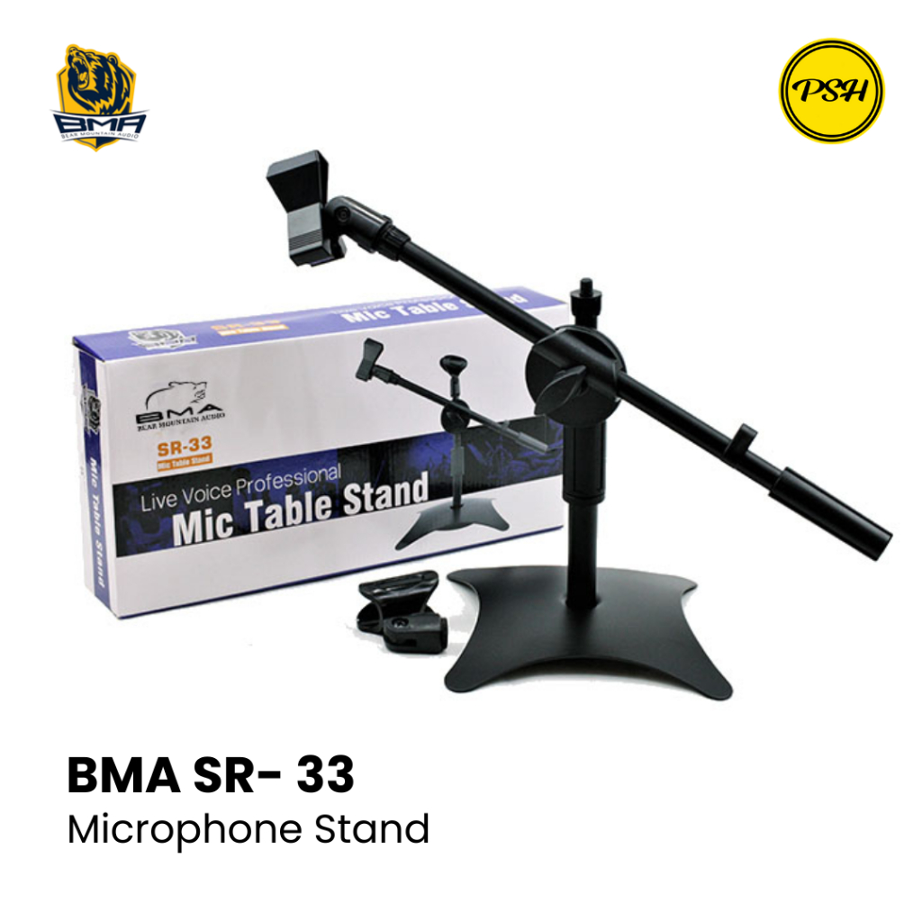 BMA SR-33 SR33 SR 33 Stand Mic Microphone Pendek Boom Meja Podium Desk