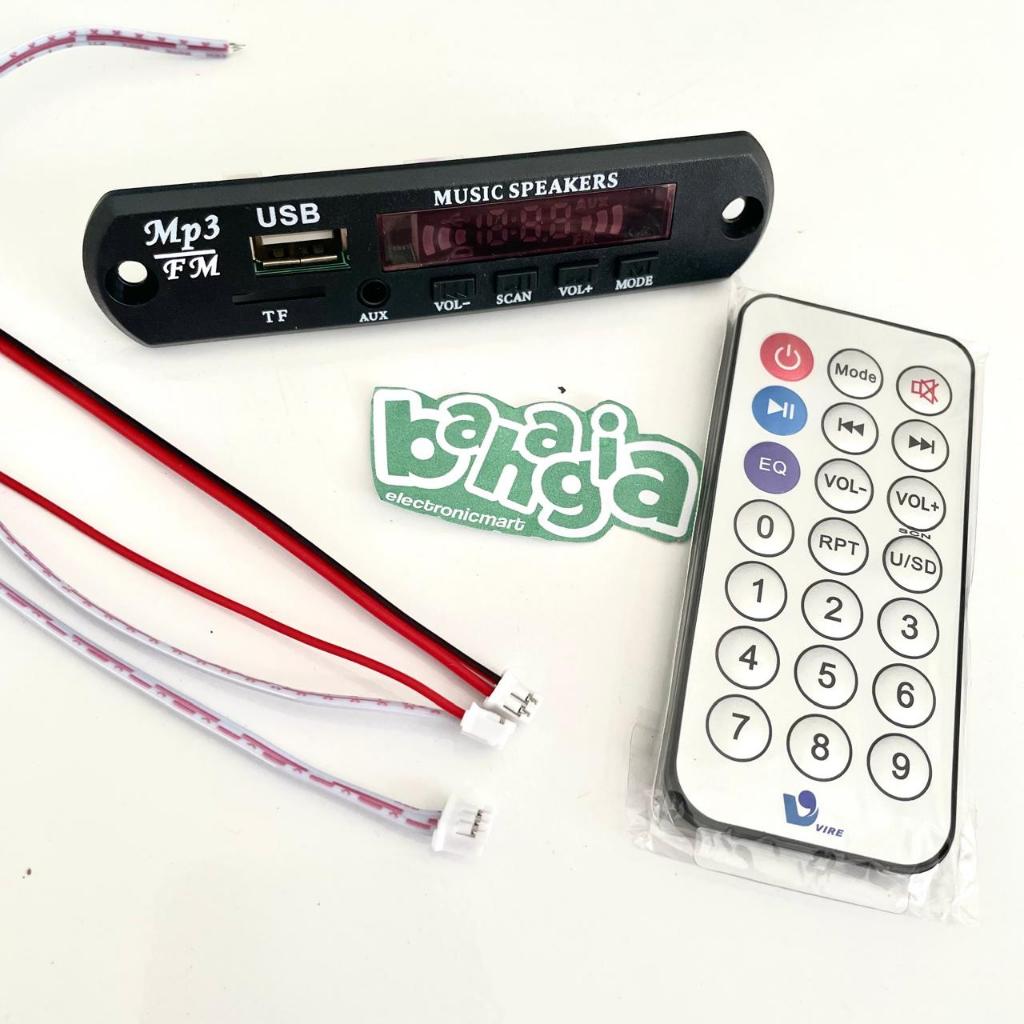 TIDAK BLUETOOTH mp3 Module modul kit MP3 Player + remote 12 volt NON BLUETOOTH Merk VIRE - TIDAK BLU