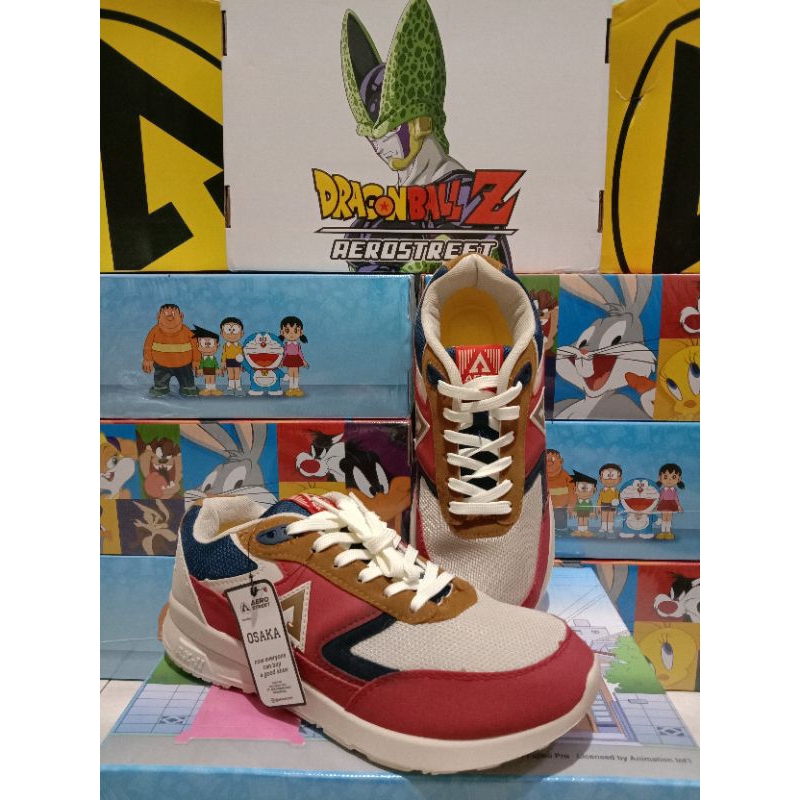 AEROSTREET ,HOOPS LOW Hitam/Gum ,OSAKA ,