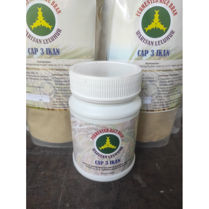 Kapsul bekatul isi 200 cap 3 ikan