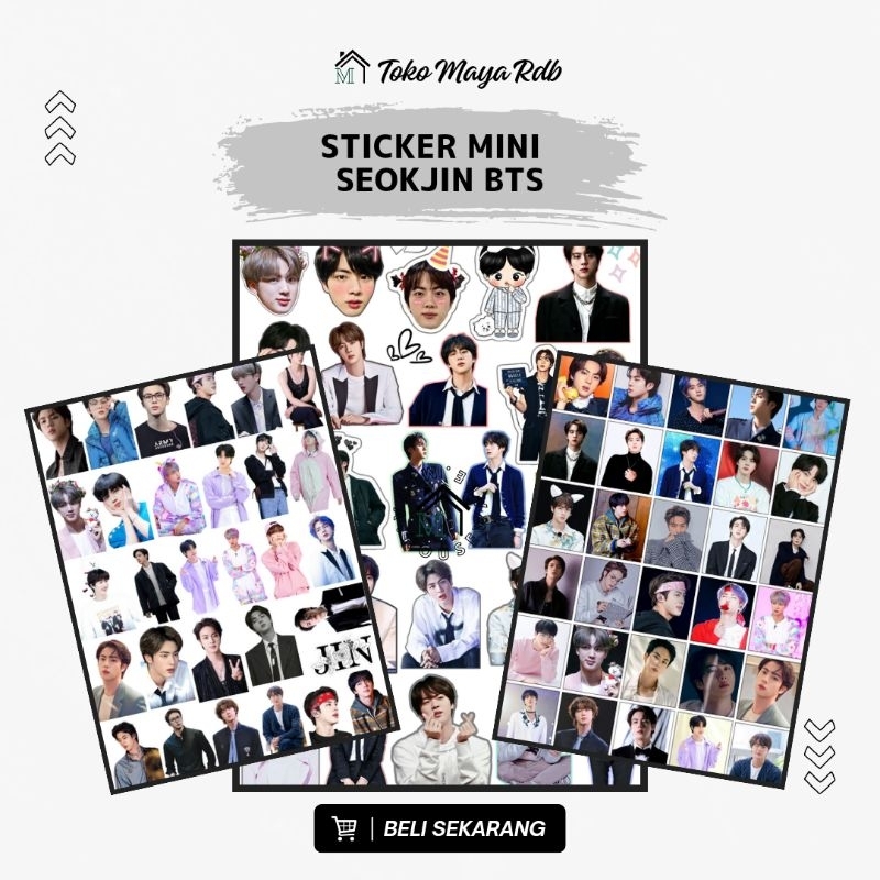 

[ 1 Set Isi 25 - 30] Sticker Jin BTS / Seokjin BTS Kertas A4