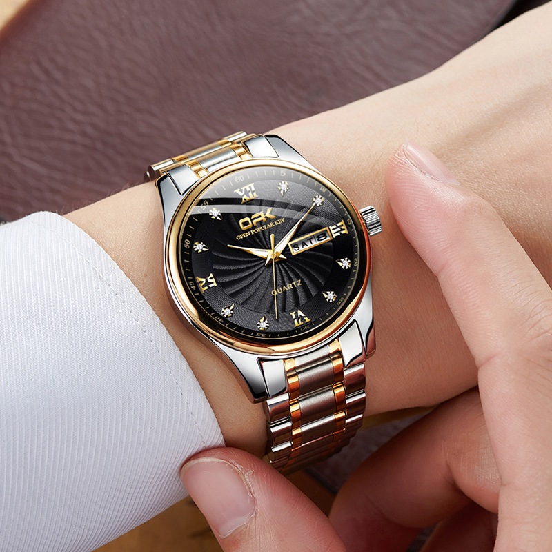 Jam Tangan Pria OPK 8103 Anti Air Murah Elegan Terbaru Rantai Tahan Karat Quartz Movement COD