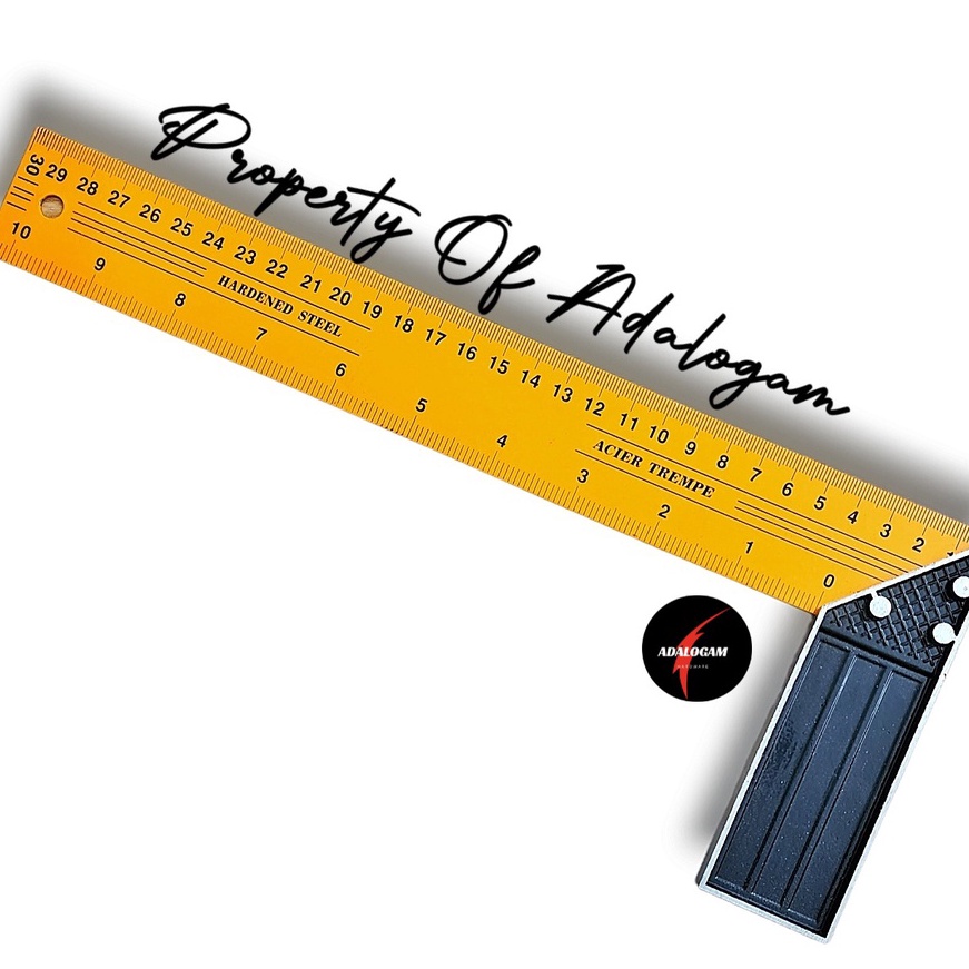 

FG2 Penggaris Siku Tukang 3 cm Stainless Pasekon 12 inch