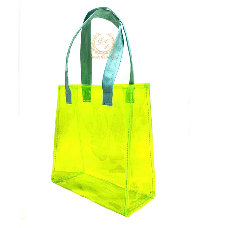 Tote Bag Mika Pvc Hijau Tas Mika Transparan