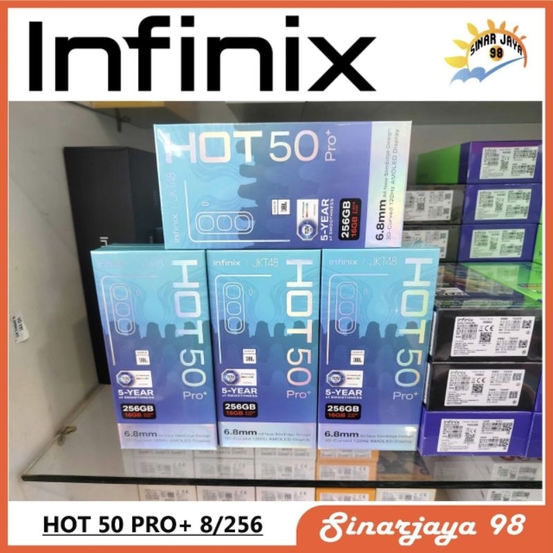 INFINIX HOT 50 PRO+ 8+8/256 2024 NEW 50 PRO PLUS LAYAR LENGKUNG GARANSI RESMI INFINIX 