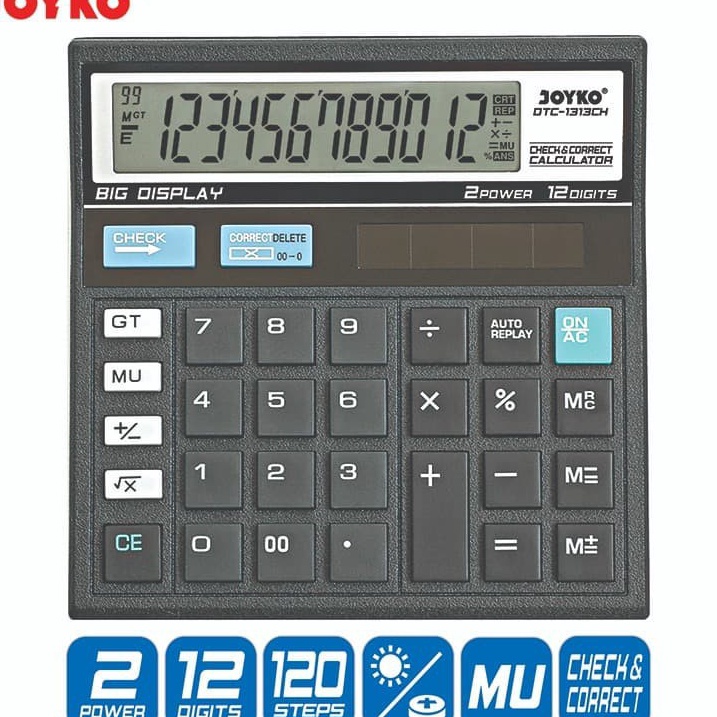

FG2 Joyko DTC1313CH Calculator Kalkulator 12 Dits Check Correct