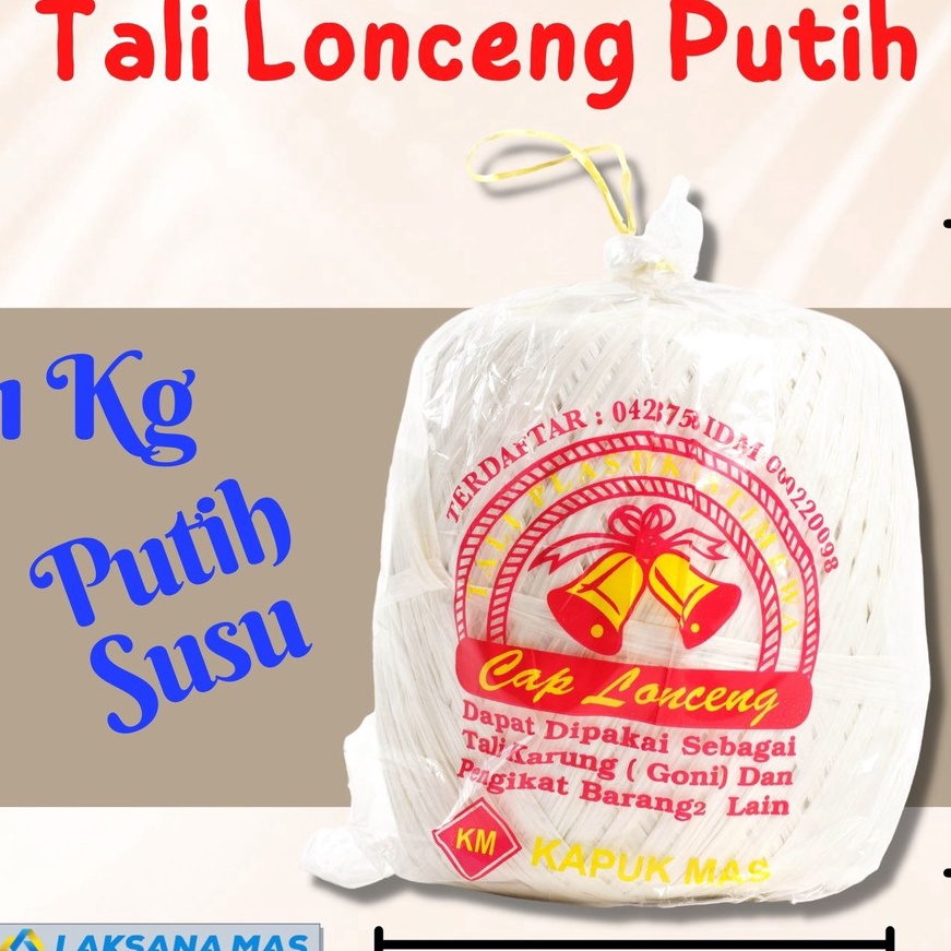 

KF7 Tali Rafia Plastik Laksanamas Merek Lonceng Warna Putih Susu di JakaTangerangDepokBekasi