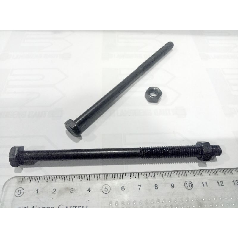 Baut NC 5/16 x 5 / Kunci 12 Panjang 12.5cm Hitam 5/16x5