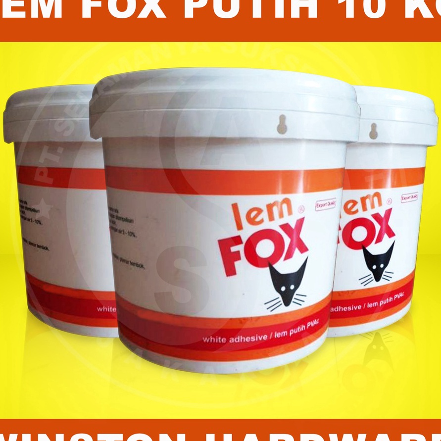 

Hemat LEM FOX Putih PVC 1 Kg Kayu Serbaguna PVAc Kemasan Ember 1Kg