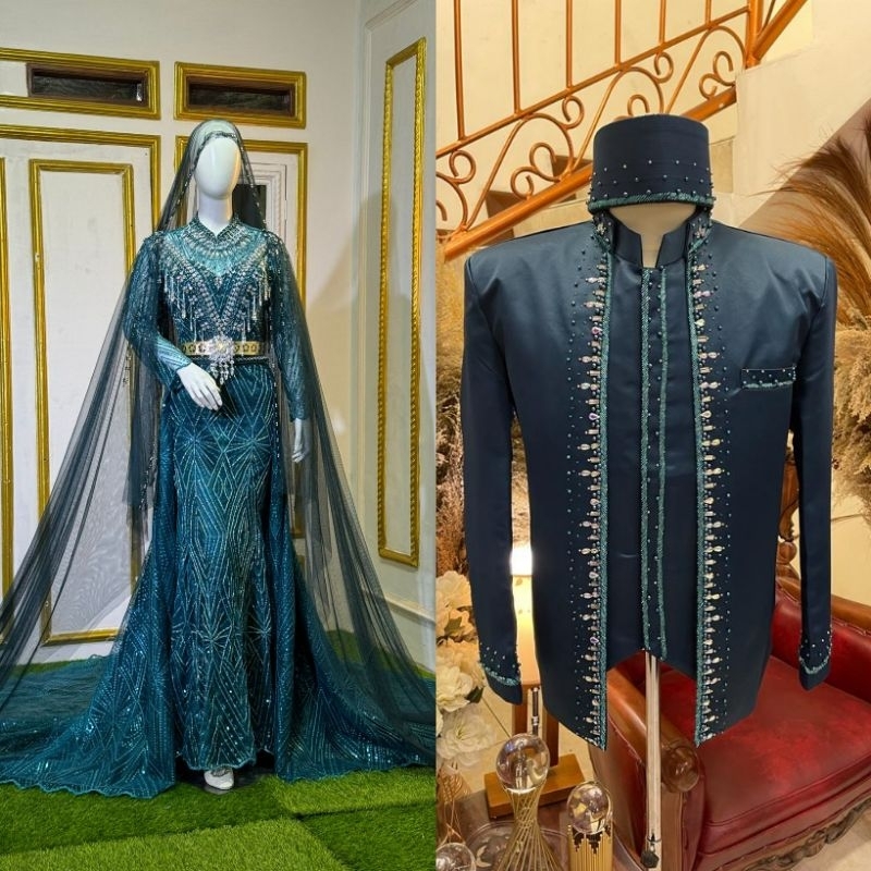 sepasang gaun pernikahan / gaun pengantin couple