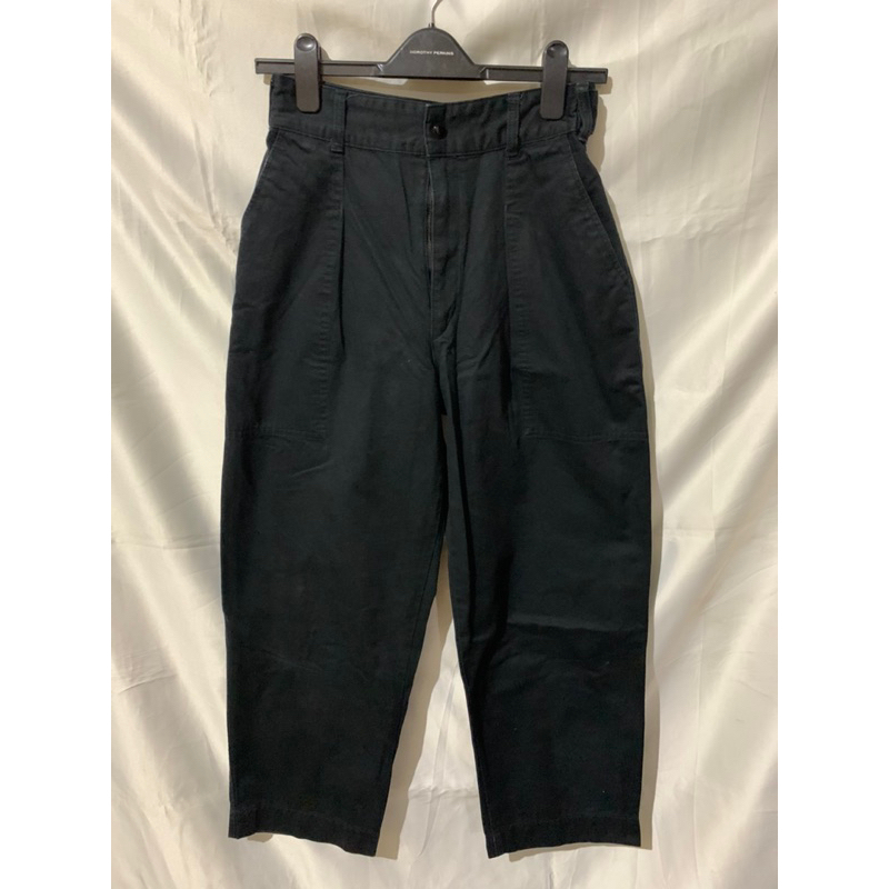 [TR] Celana HW Katun Uniqlo Hitam M