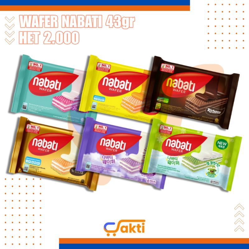 

Wafer Nabati 2000 Rasa Coklat Keju Goguma Pinklava White Cocopandan 43gr