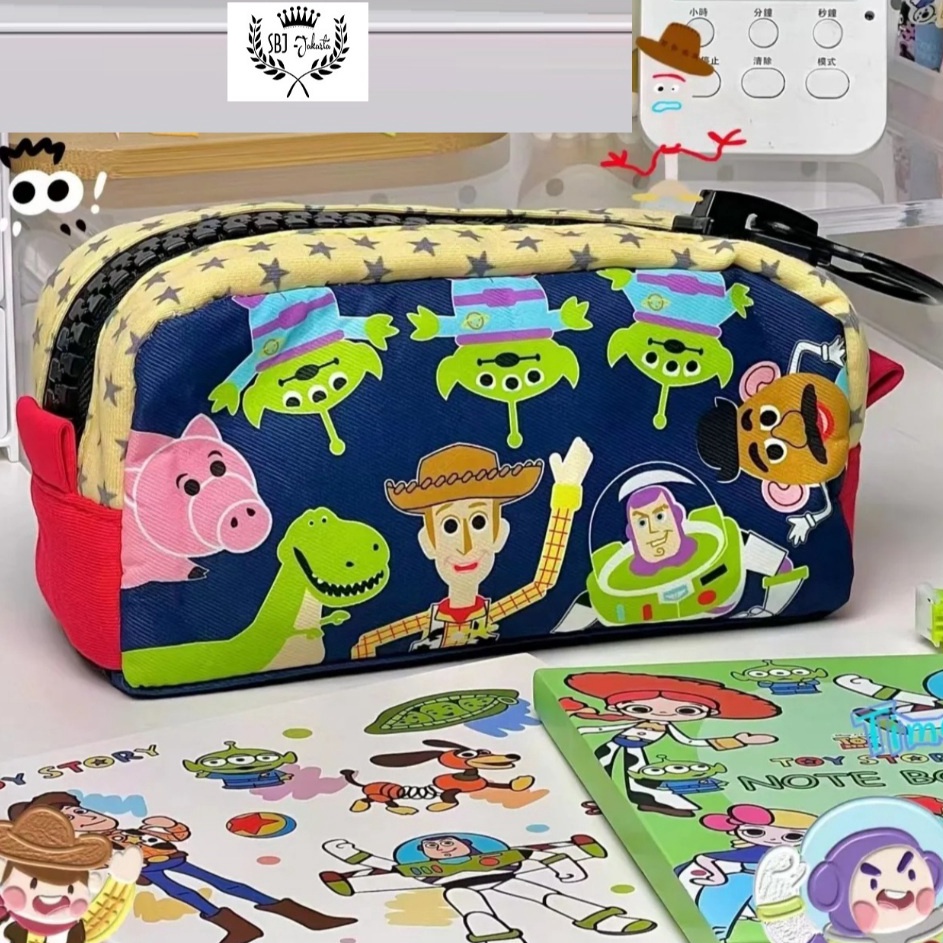 

Hematku Tempat Pensil Kotak pensil Softcase kanvas Toy Story My melody Pochacco resleting