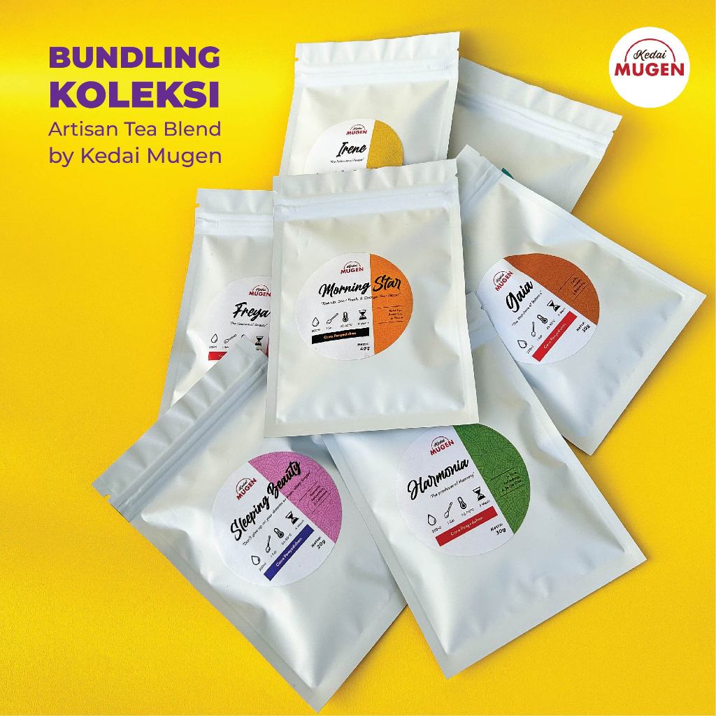 

Kedai Mugen | Sample Koleksi Teh Artisan Tea Blend - Daily Boost & Four Ladies Series | kemasan 10gr