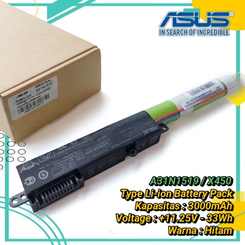 Baterai Batre Battery Laptop Asus X540 X540L X540N X540S X540U X540Y A31N1519