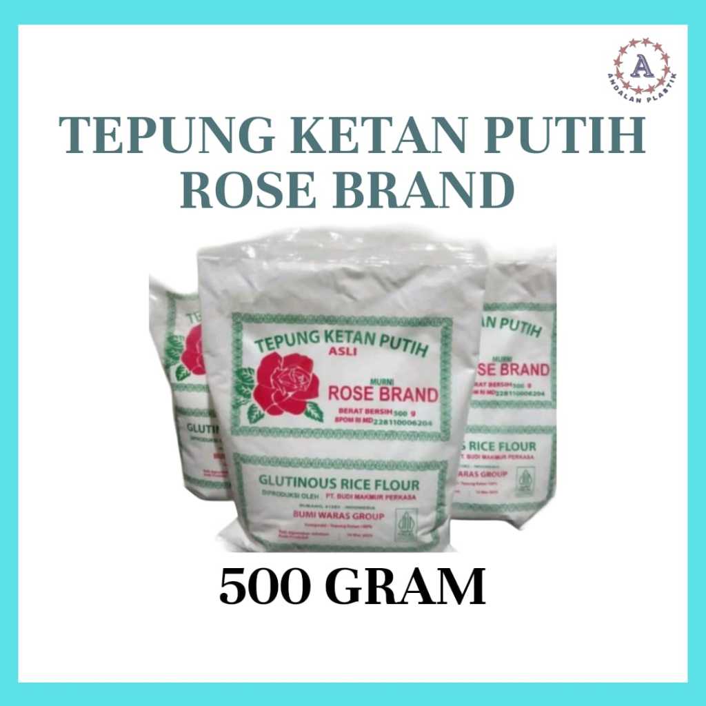 

Tepung Ketan Putih Rose Brand 500GR