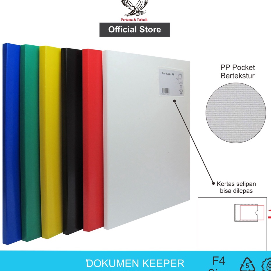 

Wah Dokumen Keeper EAGLE Filles 1 Pocket F4 Clear Holder Document Keeper Display Book E 317 Map File