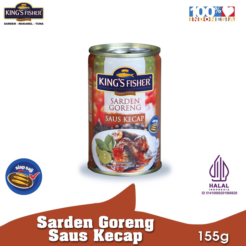 

Action Now Kings Fisher Sarden goreng mini saus kecap Makanan Kaleng 155 gr