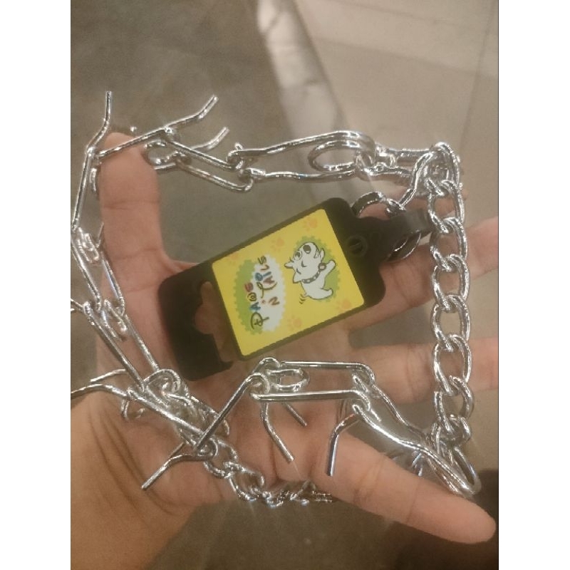 Rantai leher binatang besi putih anti karat Kalung hewan pets